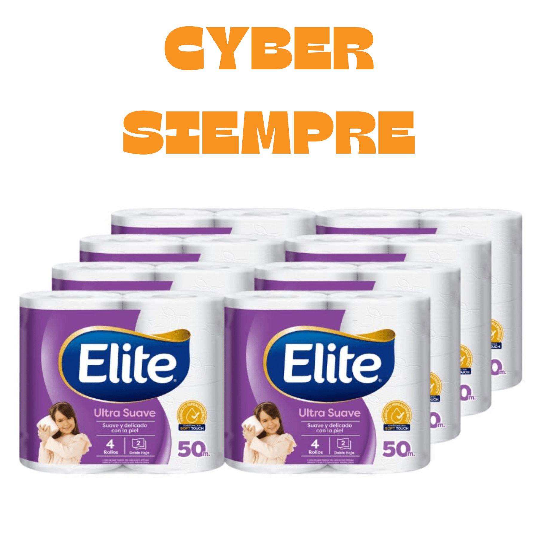 Carga Masiva (61) Manga Papel Higienico Elite Ultra Soft Touch 32 Rollos de 50 metros - Imagen 1