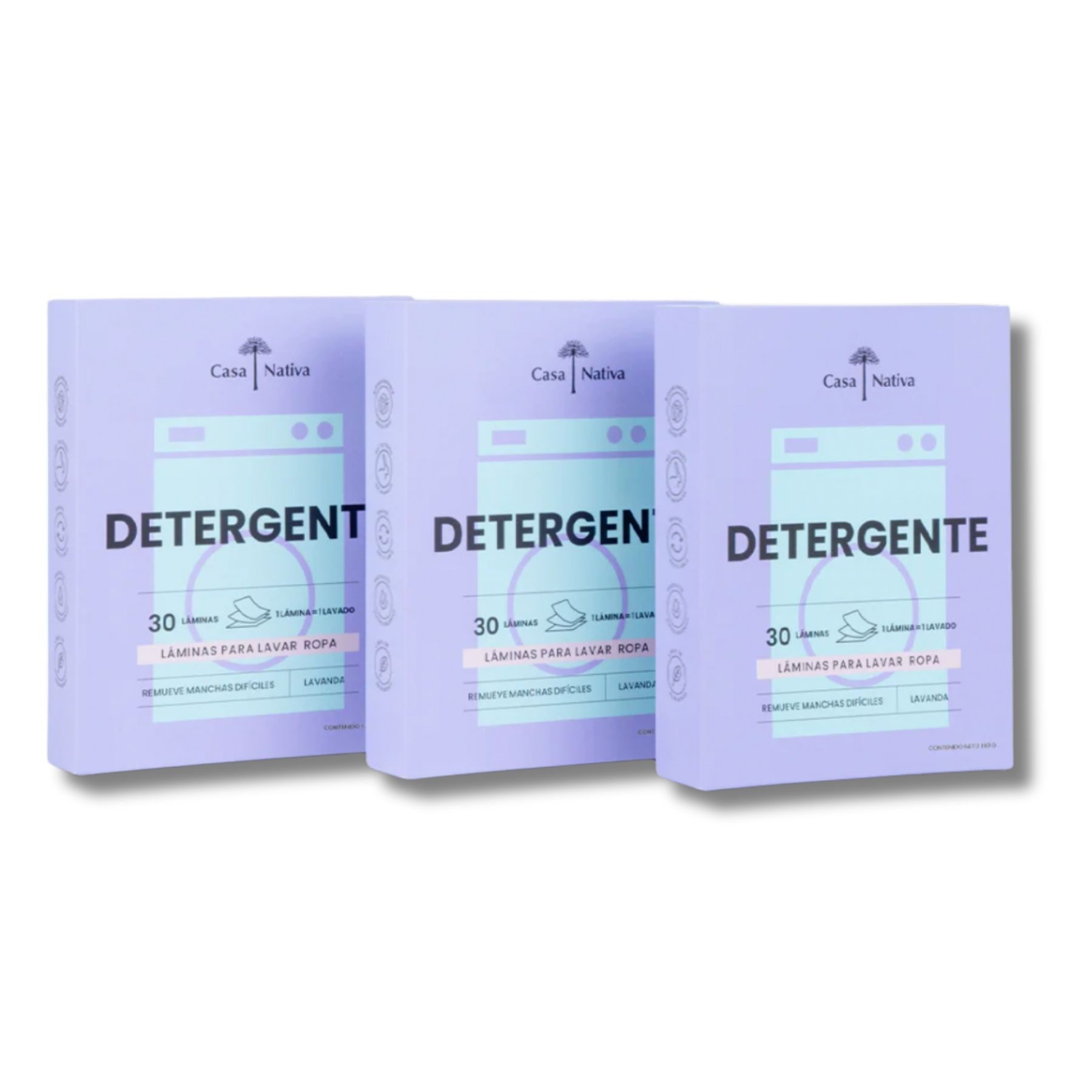 GF-DG-119 PackTriple Detergente en Laminas Lavanda 3 Paquetes - 90 Laminas Ultra Concentradas - Imagen 1