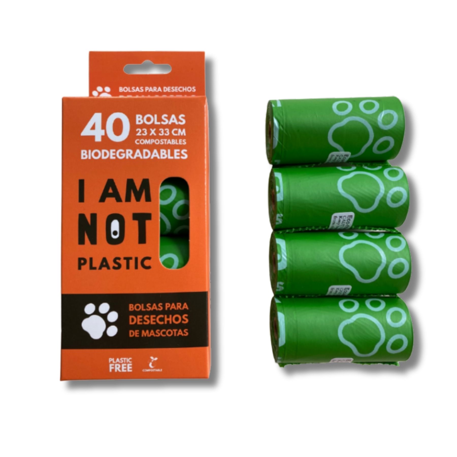 GF-EB-104 Bolsas Para Desechos De Mascotas , Biodegradables , Compostables 23x33 (40 unid x caja) - Imagen 1