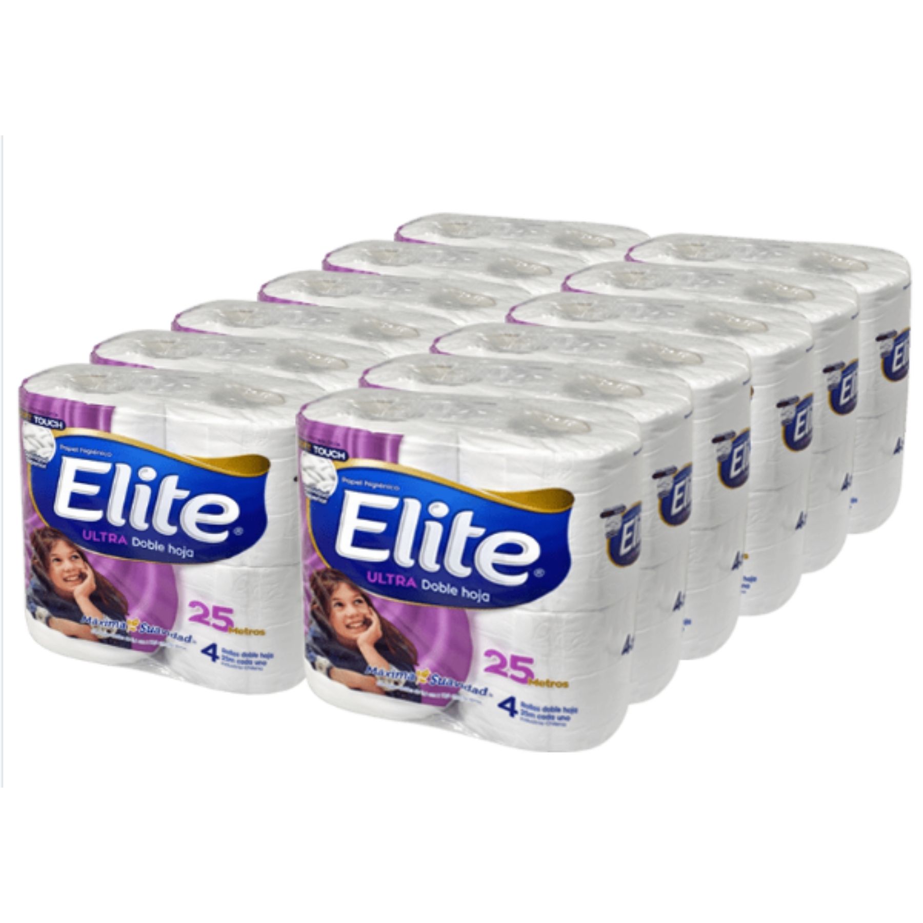 GF-P-107 Manga Papel Higienico Elite Ultra Soft Touch 48 Rollos de 25 metros - Imagen 1