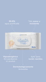 toallitas húmedas Premium Water  72 un - Imagen 3