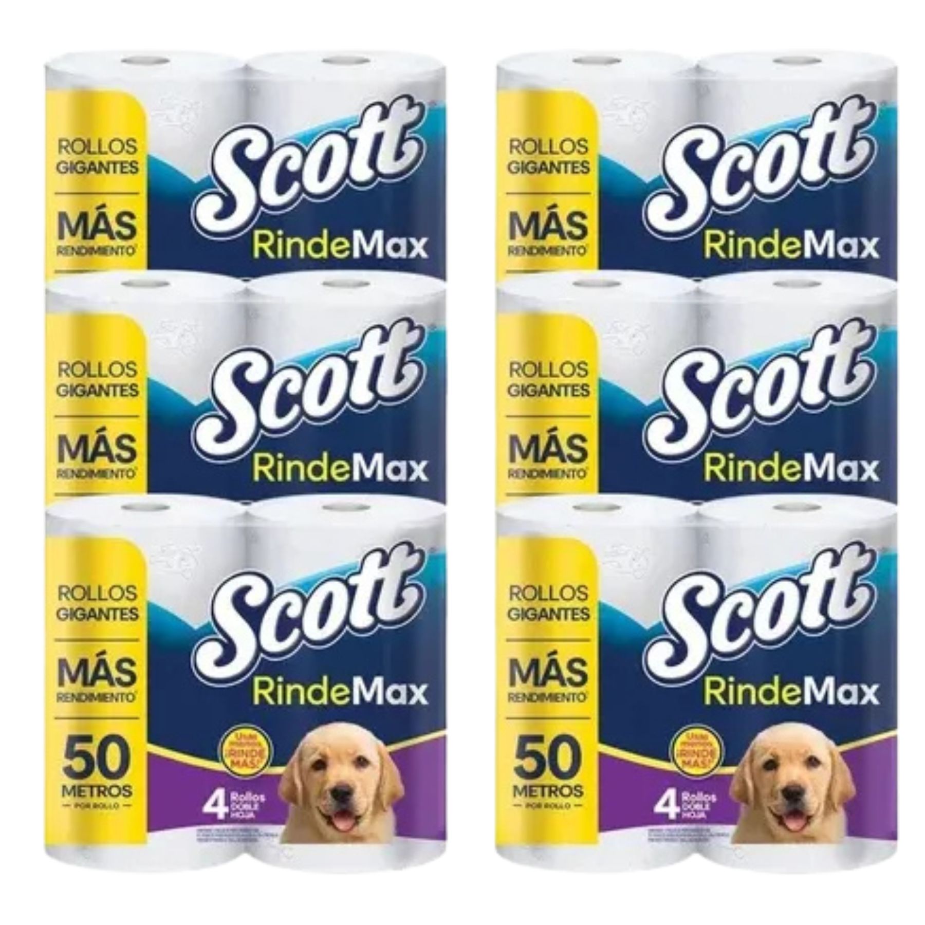 Carga Masiva (51) Manga Papel higiénico Scott rindemax doble hoja 24 Rollos de 50 m - Scott - Imagen 1