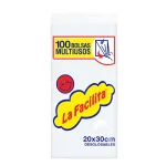 Bolsas Multiuso Transparente Chica 20 x 30 cm La Facilita 100 Unid