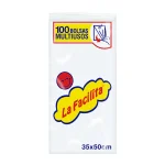 Bolsas Multiuso Transparente 35 x 50 cm La Facilita 100 Unid