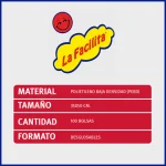 Bolsas Multiuso Transparente 35 x 50 cm La Facilita 100 Unid - Imagen 2